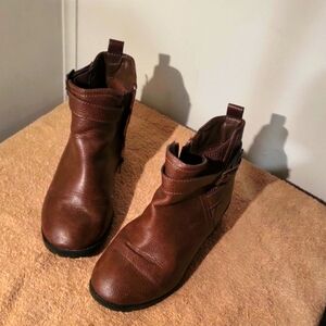 Brown Ankle Leather Boot